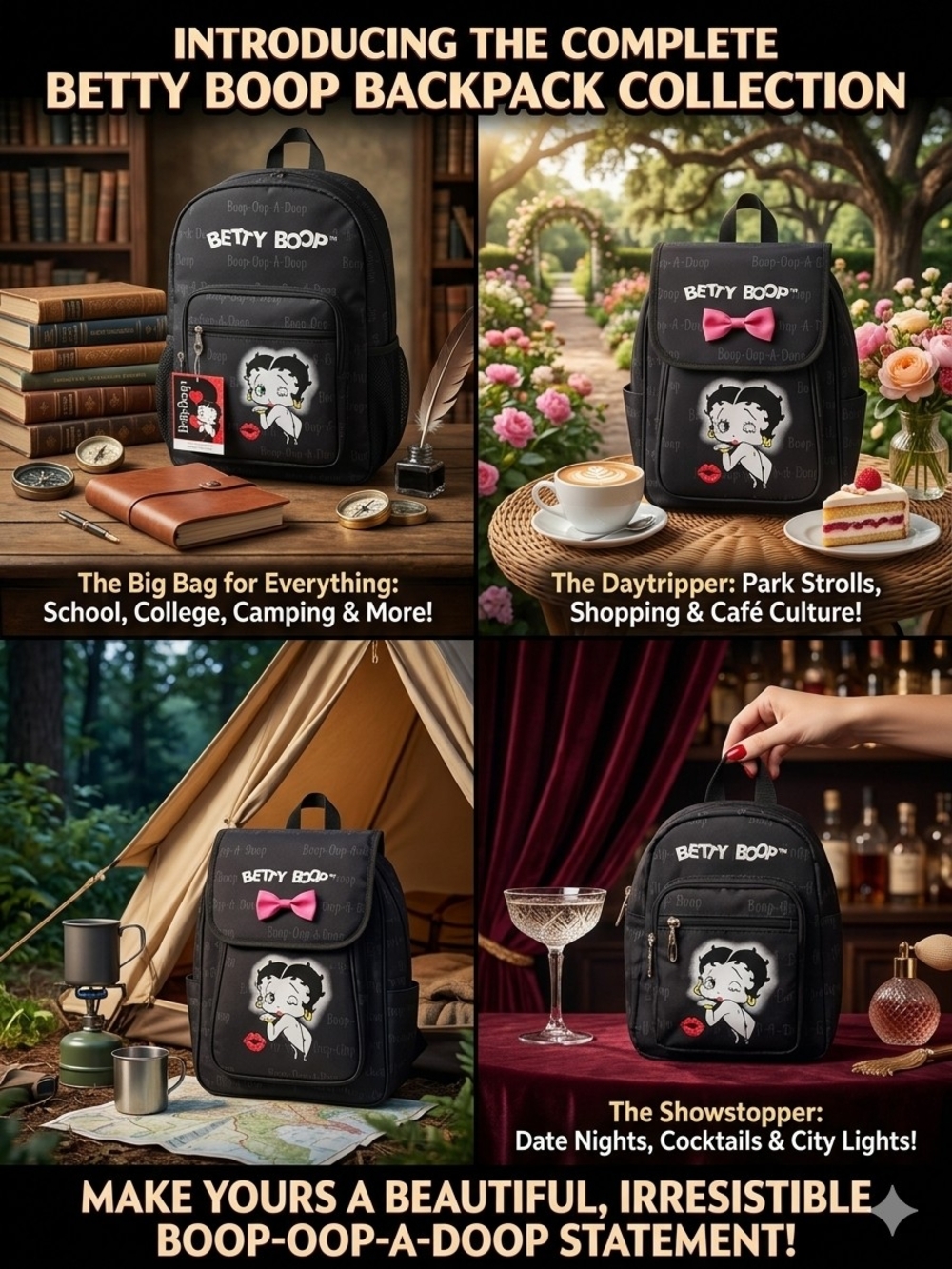 3 Backpavks Of Betty Boop